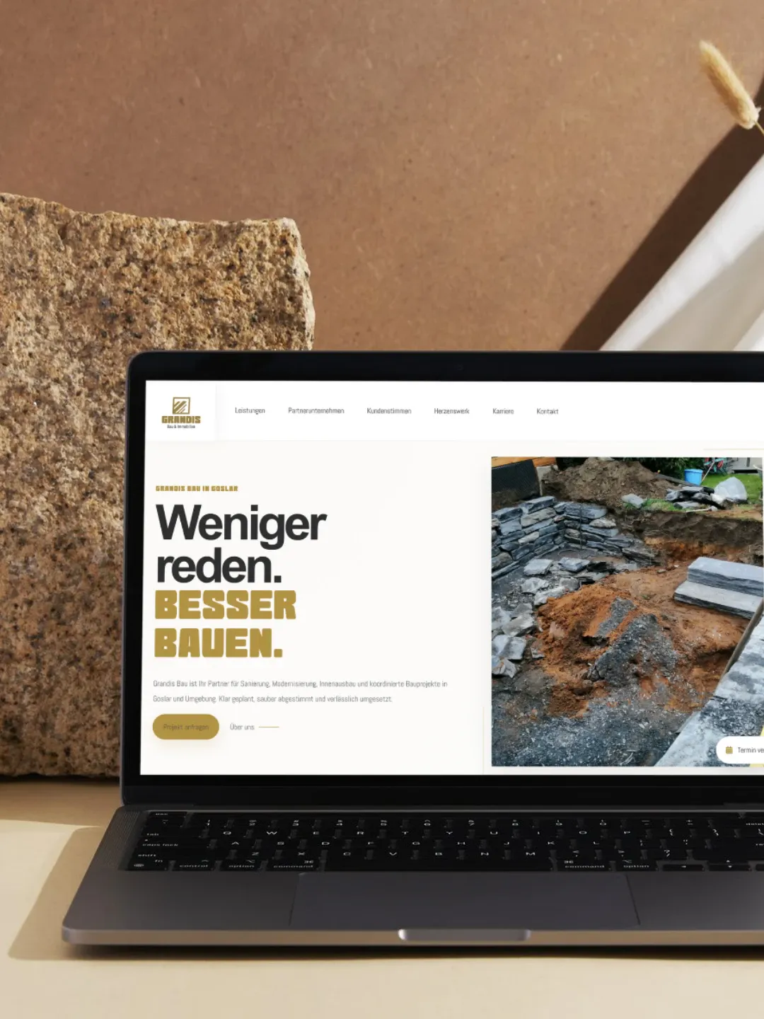 Website Grandis Bau & Immobilien · Goslar
