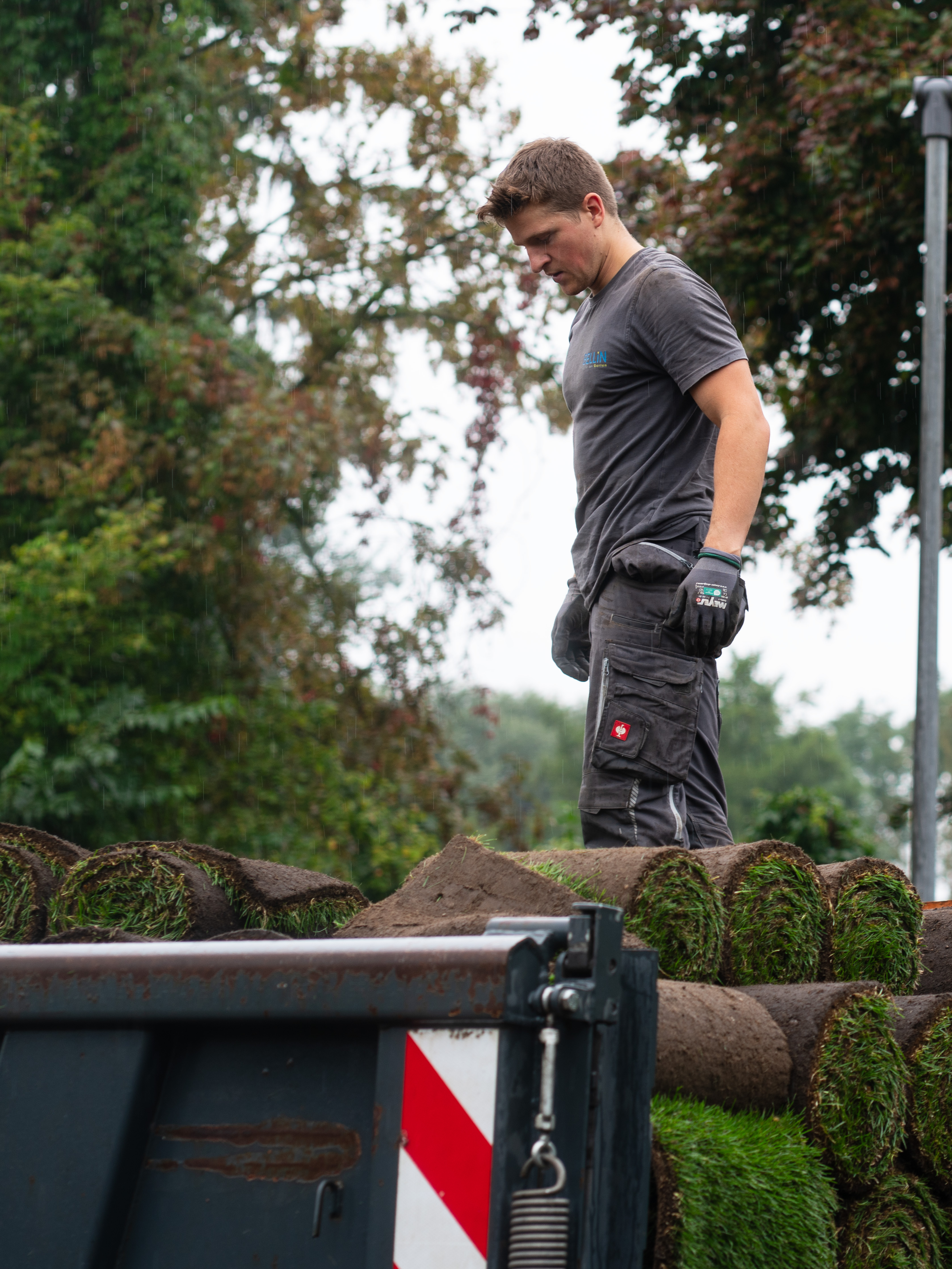 Contentproduktion für Bellin Garten während eines realen Gartenbauprojekts